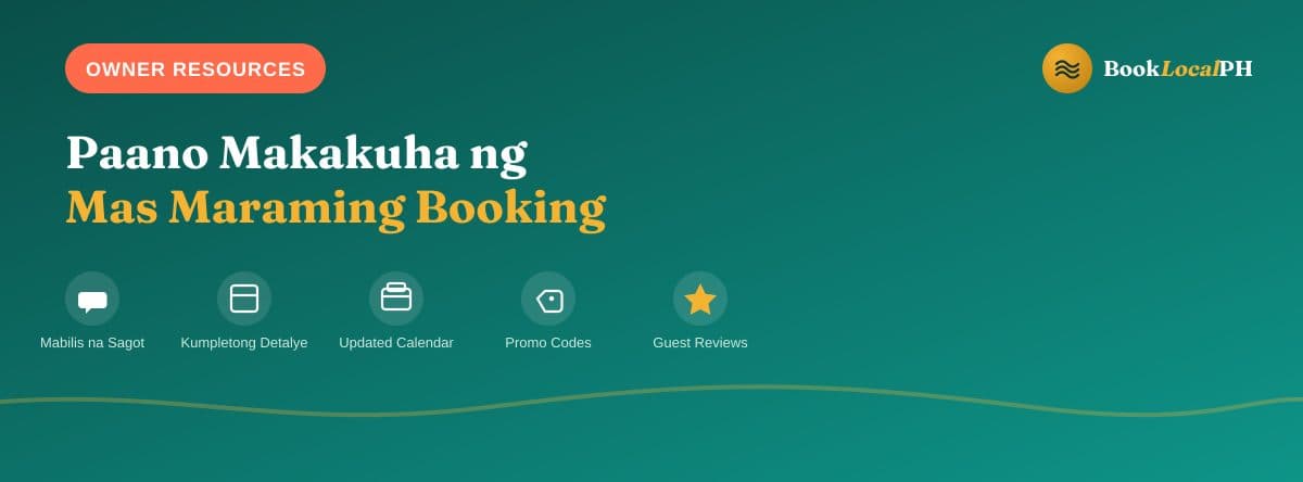 Paano Makakuha ng Mas Maraming Booking sa BookLocalPH